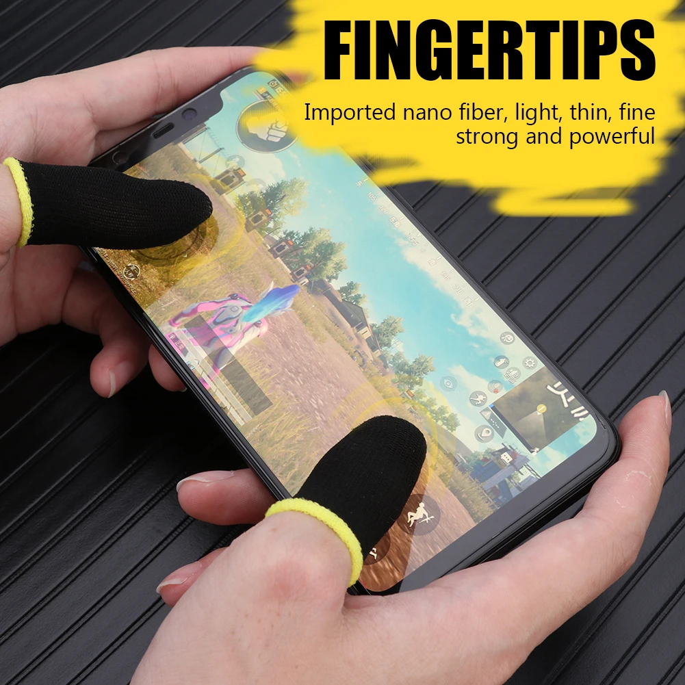 2 Бр Дишаща Гейм Контролер за Носене За Защита на Пръстите От Пот Игра Ръкав За Палеца Ръкав за Палеца Ръкавици за PUBG Mobile 2
