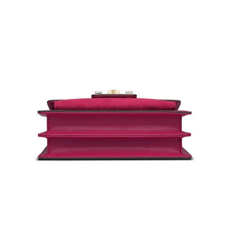 2022 Нова Мода в Есенно-зимната Окото Червена Текстурная Чанта-месинджър Известната марка, Модерна чанта за рамо с веригата от естествена телешка кожа, дамски чанта 2