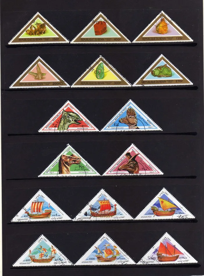 50 бр./опаковане. под формата на трехугольника, всички се различава от много страни, НЕ се повтаря, Неизползван с пощенски штемпелем, пощенски марки за колекционери 4