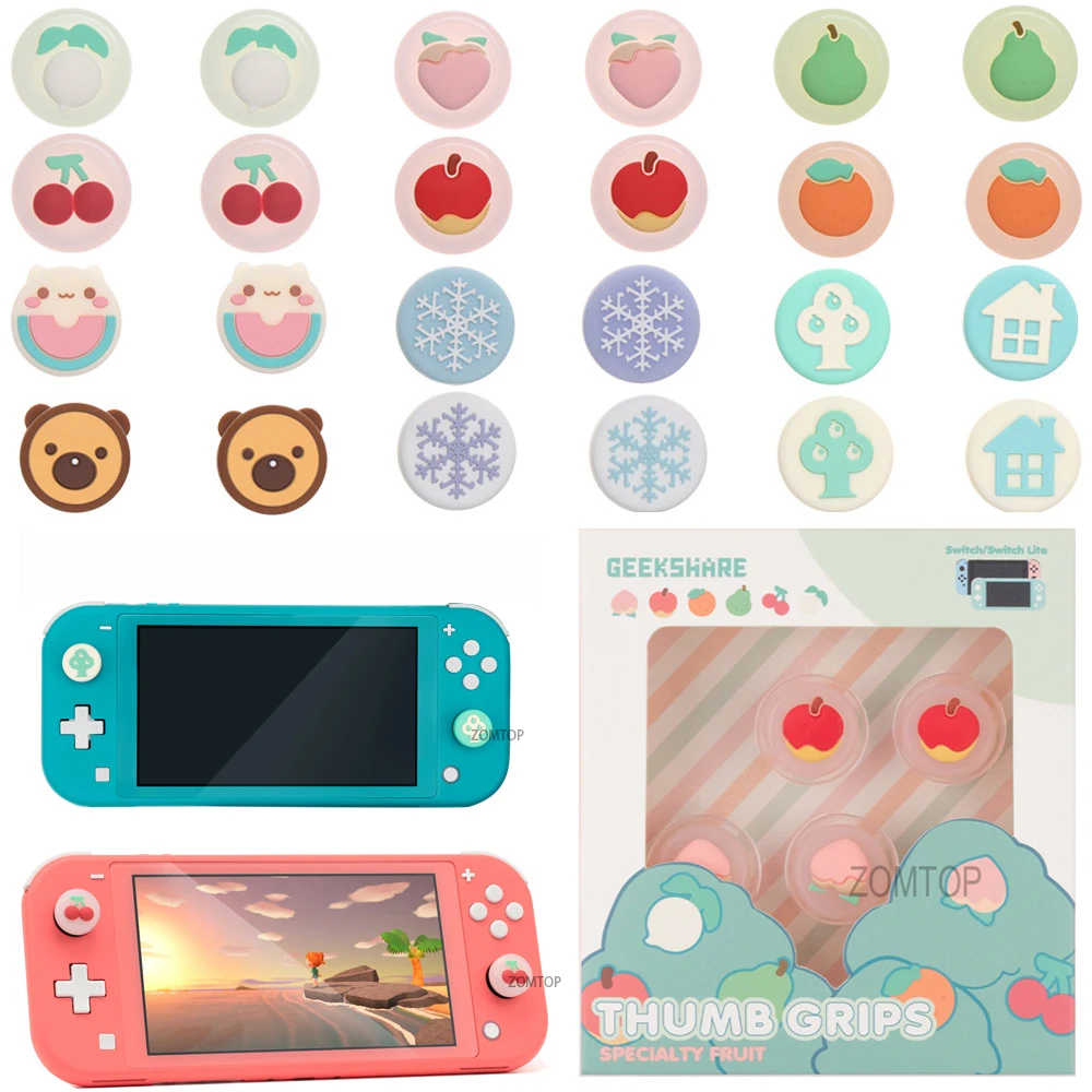 Animal Crossing Плодови Череша Дръжка за Палеца на Кутията Джойстик за Nintendo Switch Lite NS Joy-Con Аксесоари за Контролер 4