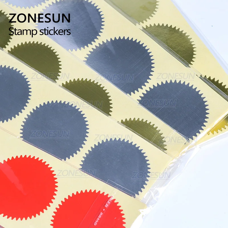 ZONESUN 100шт 45 мм Тиснитель Стикер за Релеф Печат Персонализирате Преге печат Diy Преге Печат за Сертифициране 5