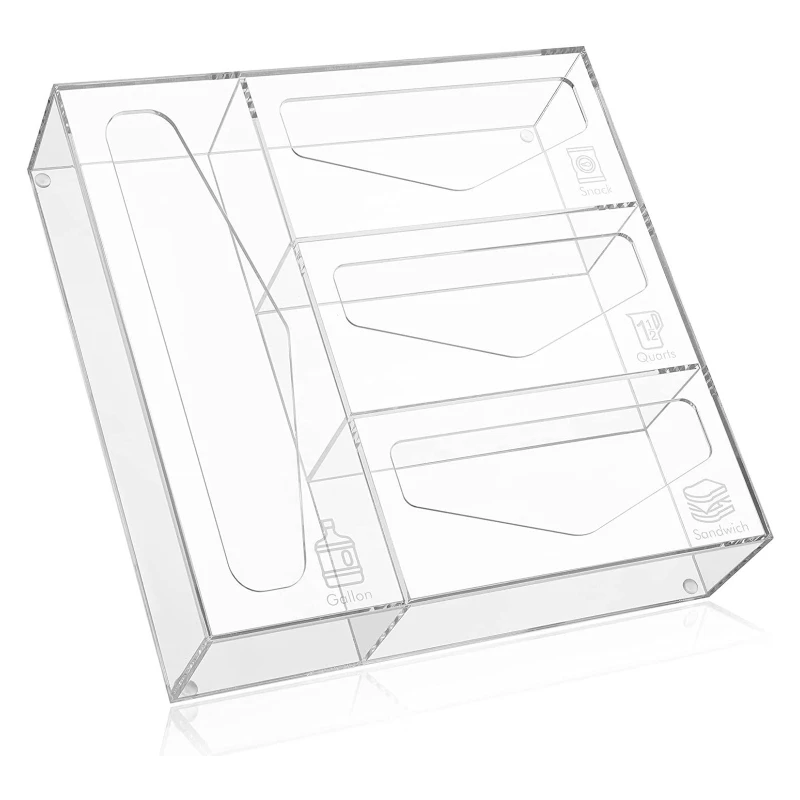 Кутия Чанта Органайзер За Съхранение на Скоростната Чанта Органайзер Прозрачна Акрилна Чанта За Съхранение на Продукти за употреба за фризера Слайдер Чанти 1