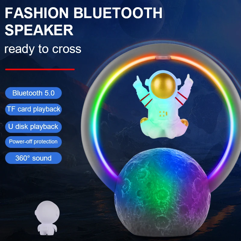 НОВ Bluetooth Високоговорител Окачен Астронавт RGB лека нощ LED С Декоративна Лампа Настроението с Дистанционно Управление, Подарък За Рожден Ден 4