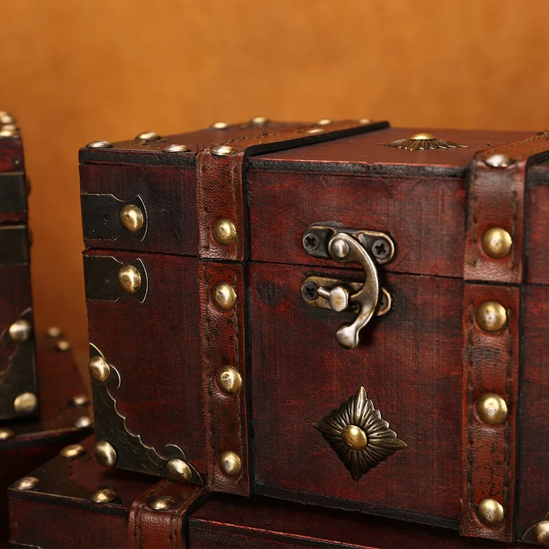 Ретро Съкровище Ретро Дървена Кутия За Съхранение на Бижута в Античен Стил с Органайзер за Бижута Дрънкулки 5