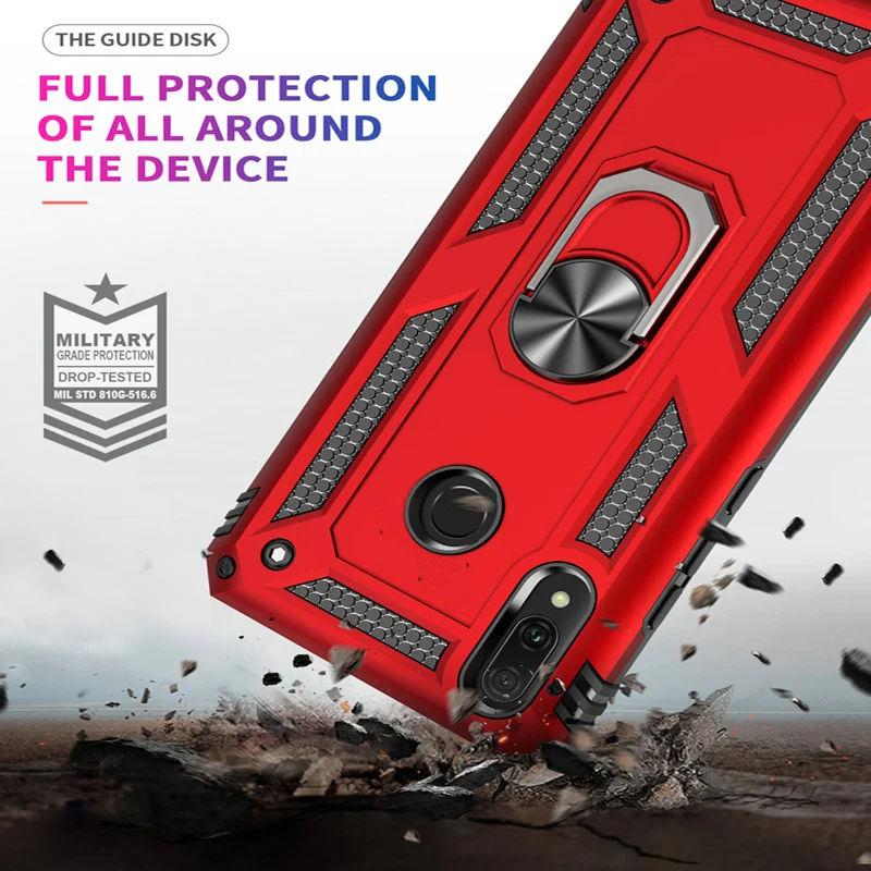 Устойчив на удари Калъф За телефон Huawei Y9Prime Y5 Y6 Y6S У 7 Pro 2019 Околовръстен Магнитен Защитен Калъф За Честта 8S 8A Enjoy 7C 9Plus 4